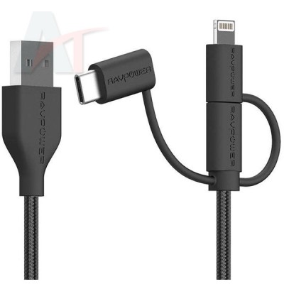 کابل تبدیل USB به لایتنینگ/ USB-C/ microUSB